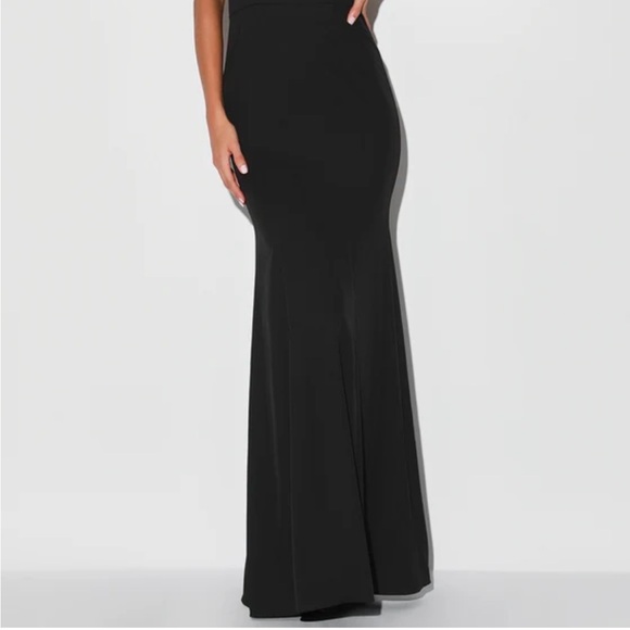 Lulus Brilliantly Bold Black Strapless Mermaid Maxi Dress - Picture 3 of 3